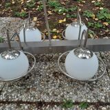 Chrome pendant light.