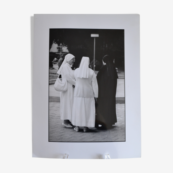 Photo argentique anonyme vence religieuses bonnes soeurs vers 1970