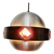 Space age "saturn" pendant lamp 1970, aluminum, metal, resin