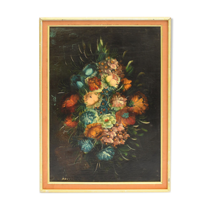 Huile sur toile Bouquet