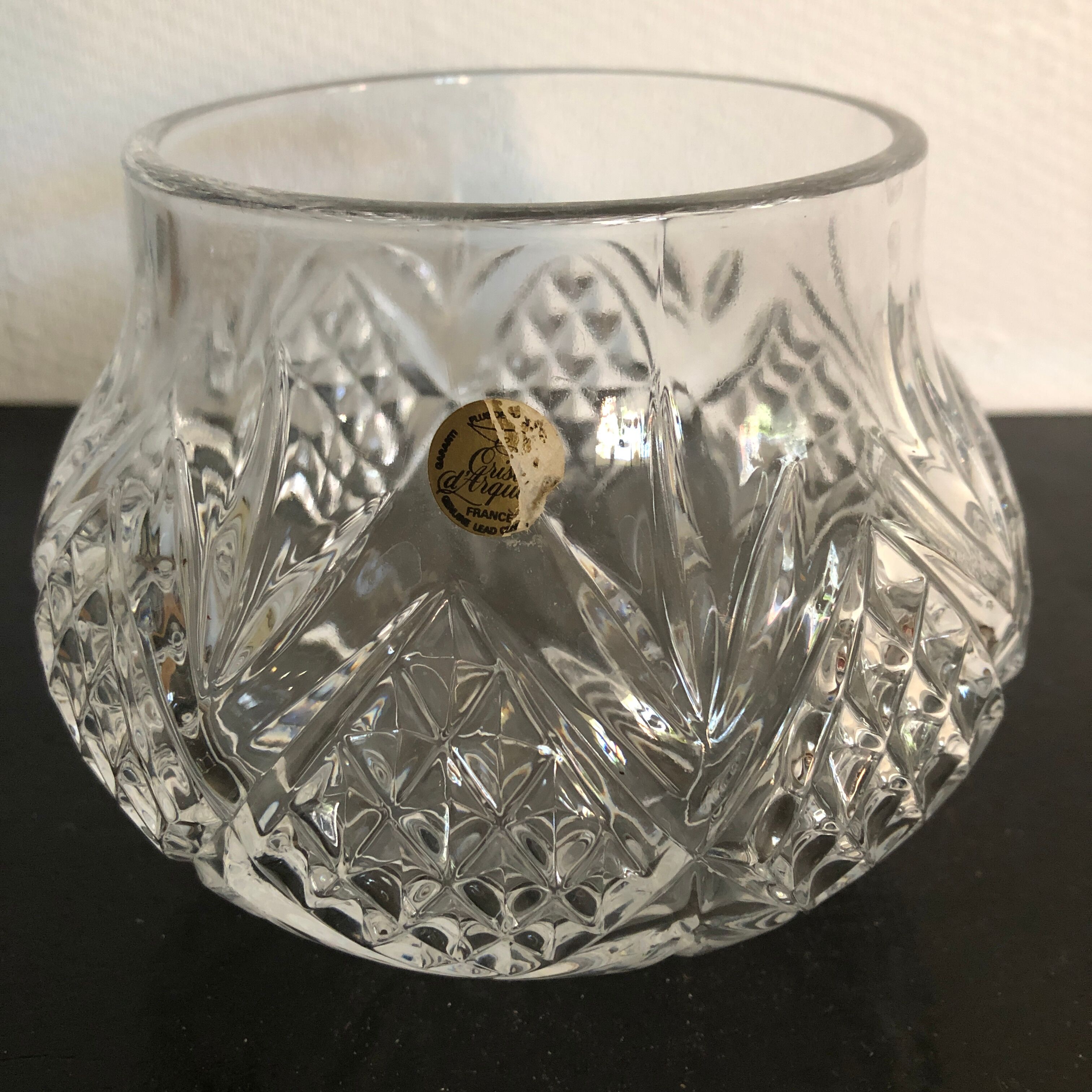 Crystal ball vase