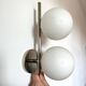 Chrome-plated metal wall light with opaline globes, 1970s