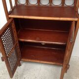 Vintage wood sideboard and rattan canning