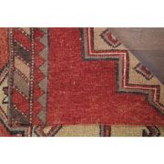 1970s Turkish Oushak Handmade Wool Cotton Red Area Rug 107x200