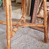 Vintage rattan table