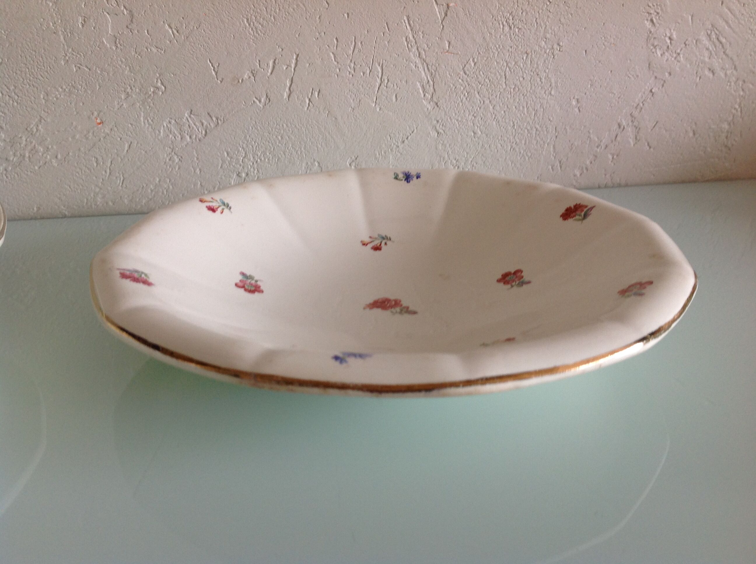 Duo of flower dishes from Sarreguemines 50/60