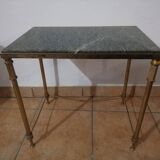 Vintage brass and marble nesting tables