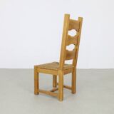 4x Dining Chair Brutalist, 1970s