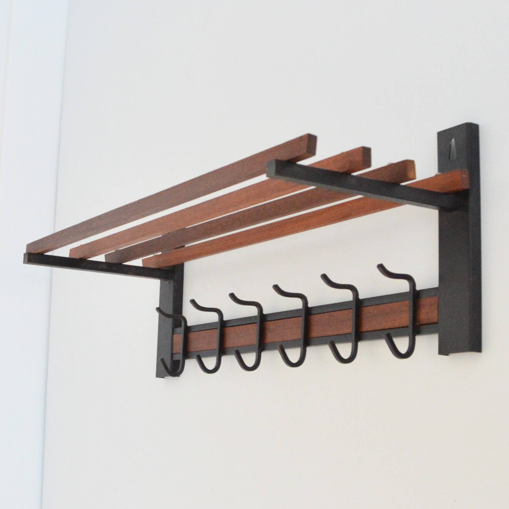 Coat rack / Hat rack Scandinavian vintage 1950s
