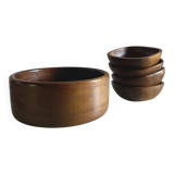 Scandinavian vintage teak tableware