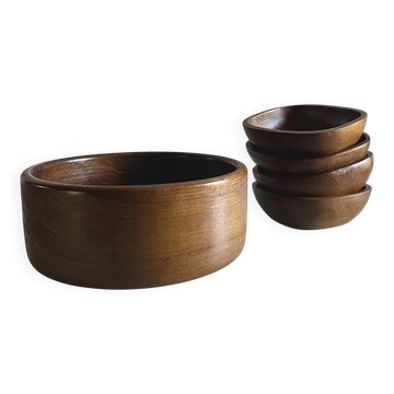 Scandinavian vintage teak tableware