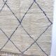 Berber carpet Beni Ouarain with majorelle blue diamonds 250 x 148cm