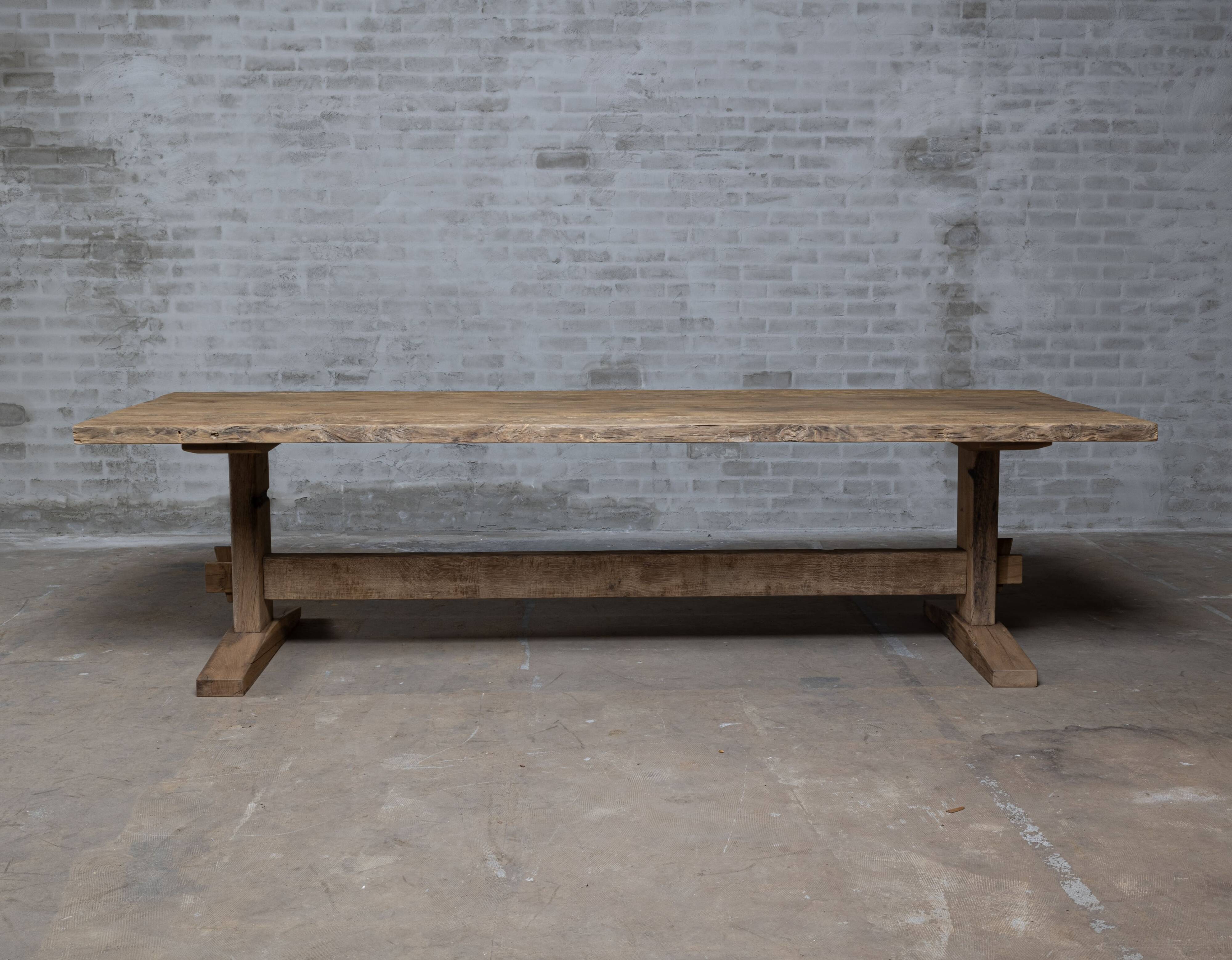 Table de ferme Hed en chêne massif ancien - 275 cm