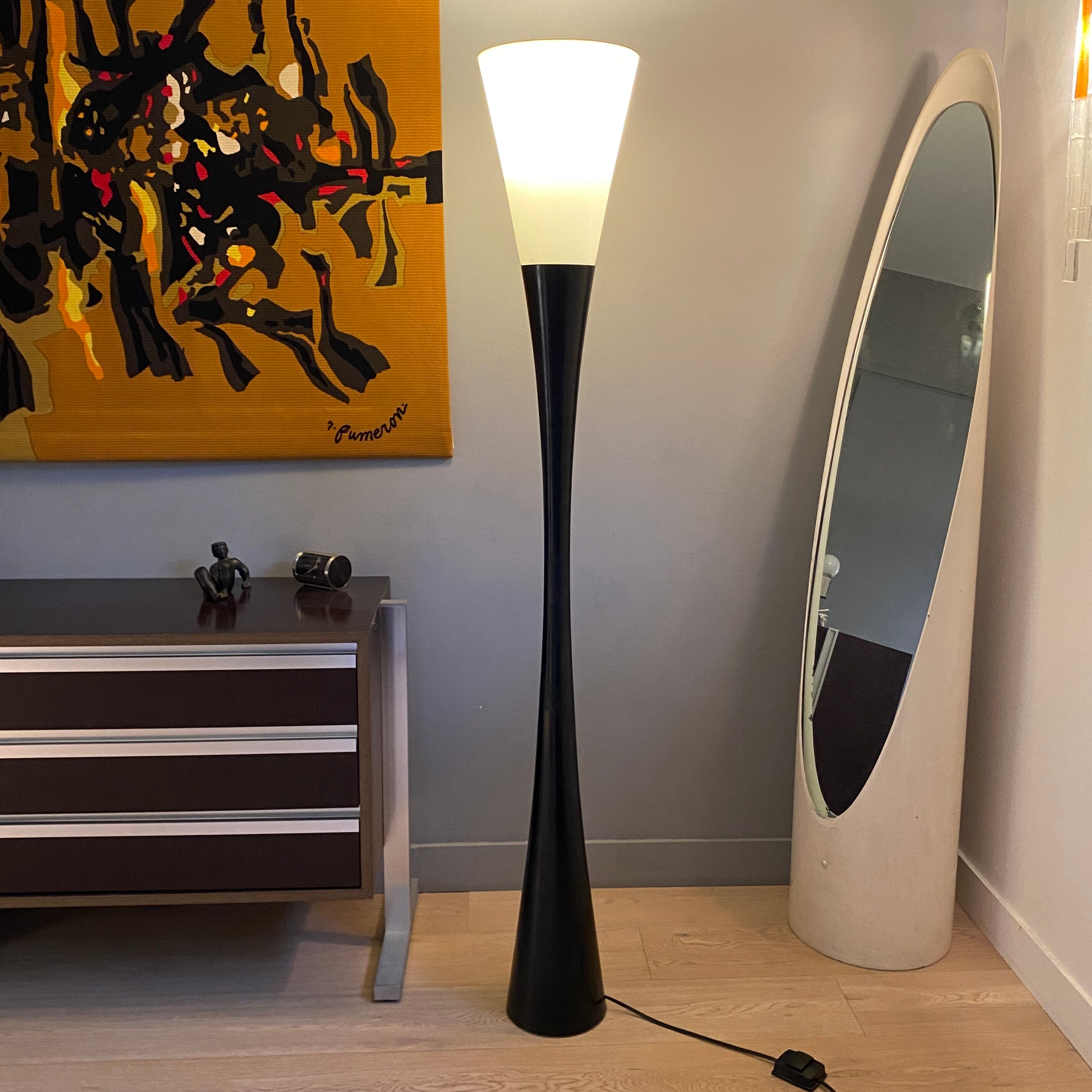 J1 floor lamp called "Diabolo" by Joseph-andré Motte for Disderot France 1958