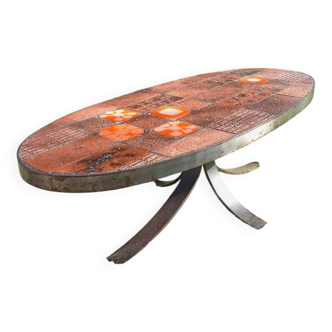 Table basse vintage Jean Jaffeux