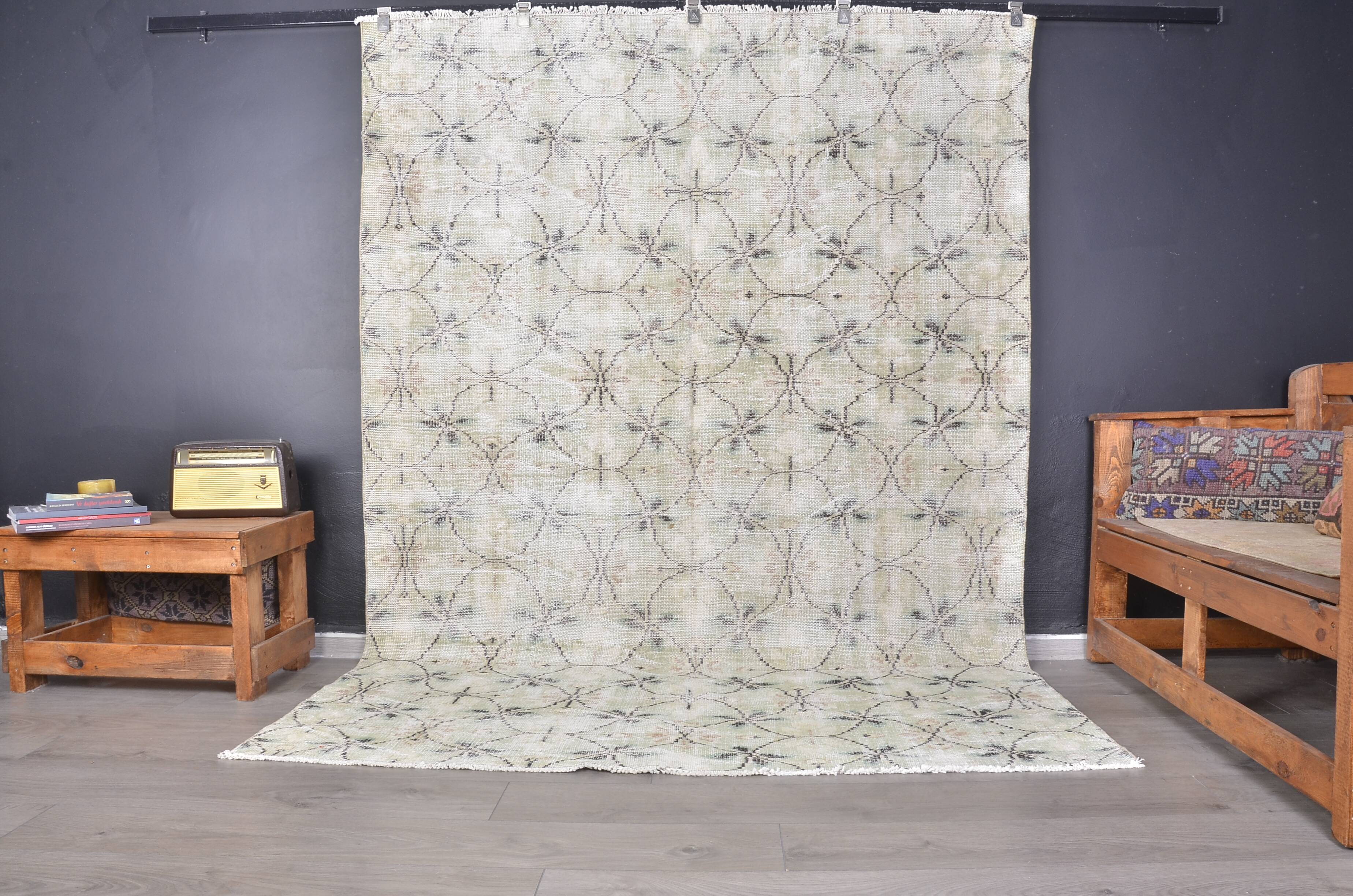 Tapis décoratif en laine anatolienne Oushak, référence 1326
