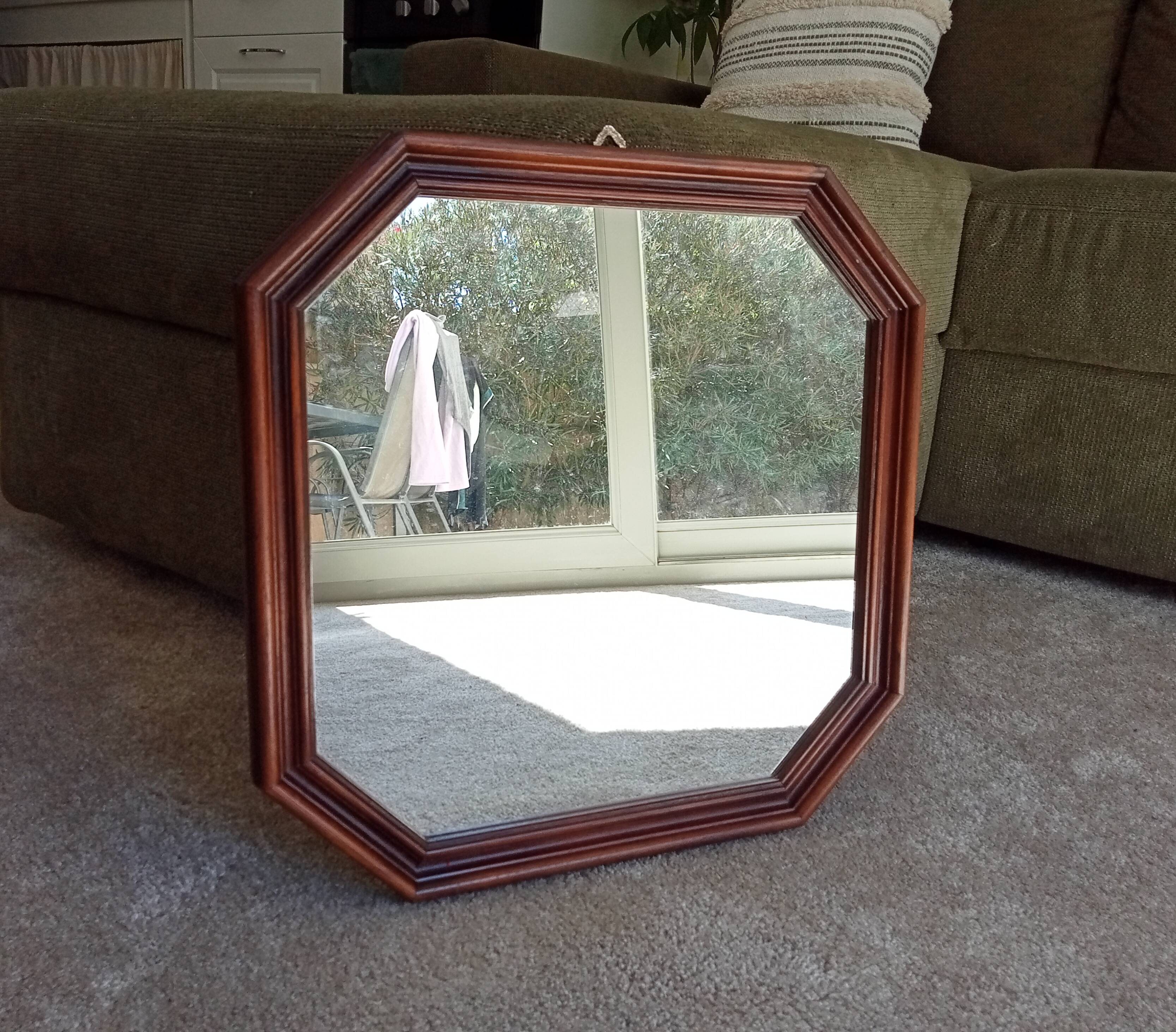 Vintage Italian octagonal mirror from the 60s