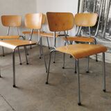 Set of 6 stackable chairs 1970