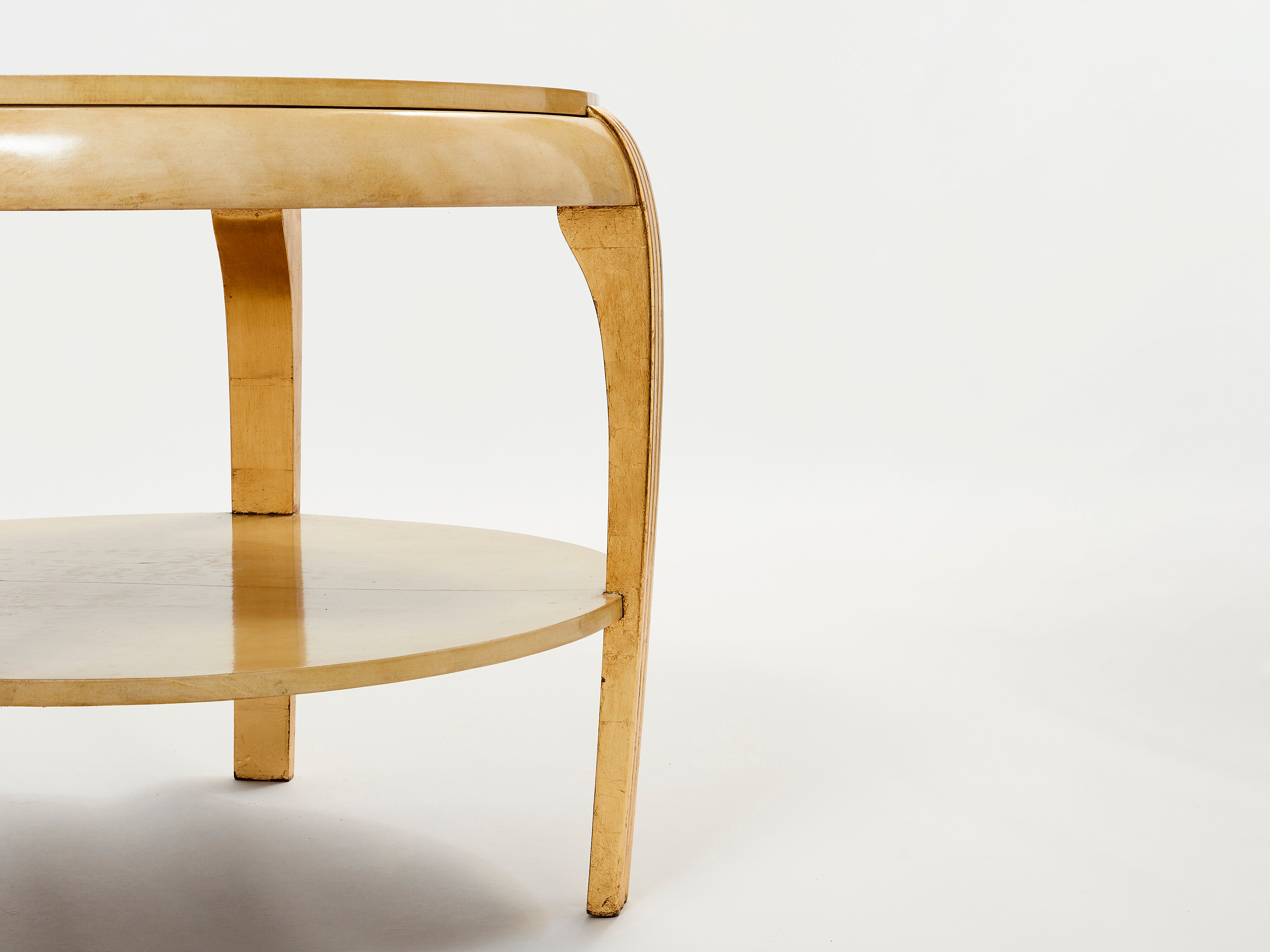 Side table parchment gilding 1930s