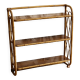 Rattan wall shelf
