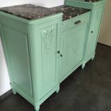 Old art deco green mint buffet