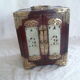 Mother-of-pearl wood jewelry box & chinoiserie brass