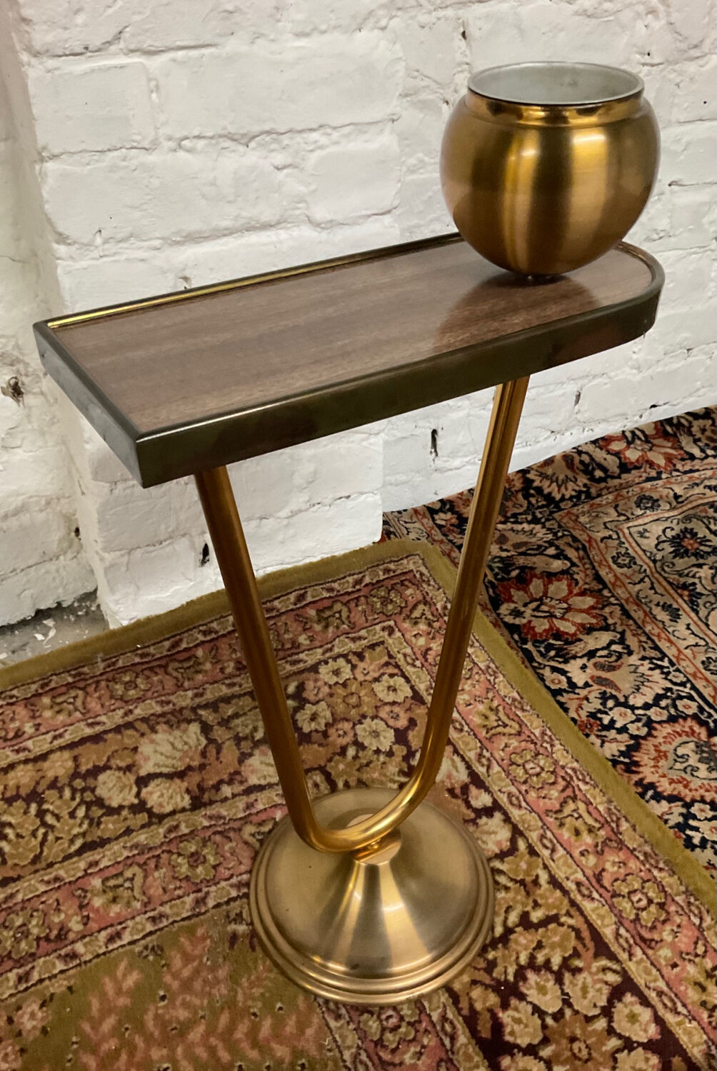 Standing ashtray with shelf from the 60s and 70s