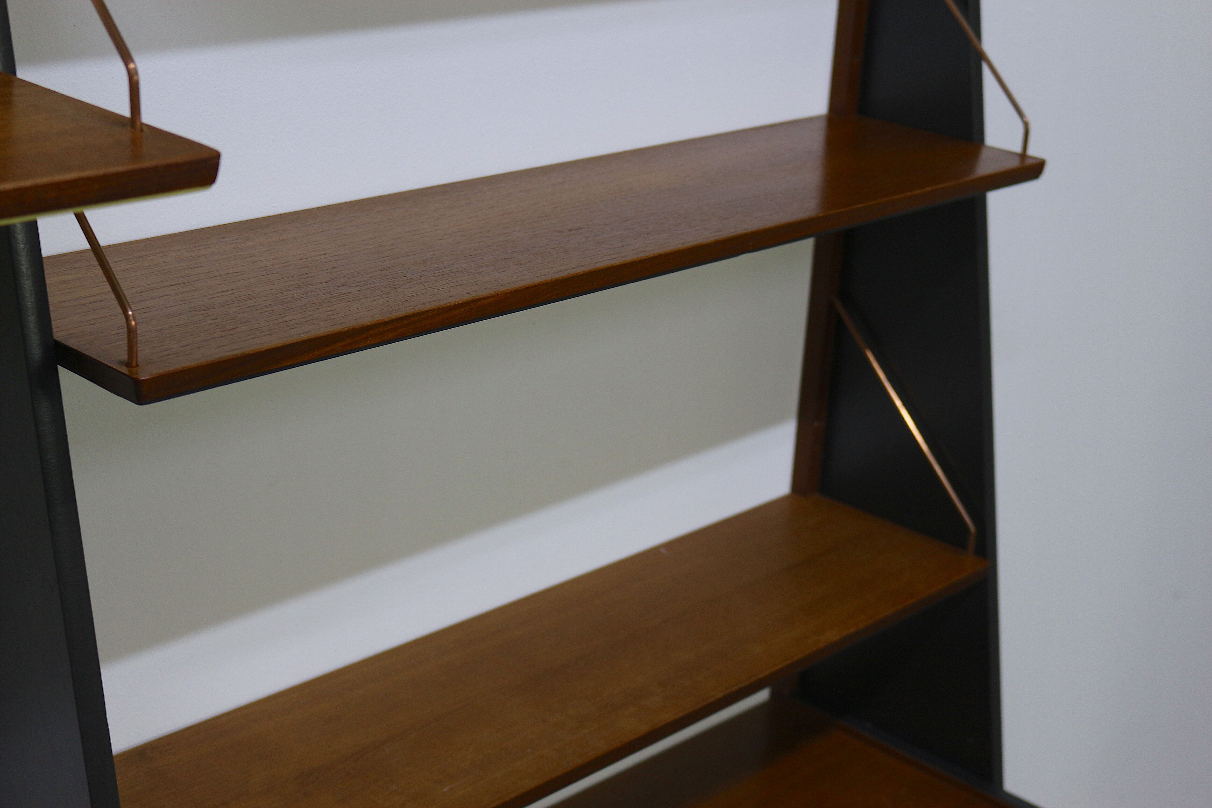 Norwegian free standing shelf, 1960's
