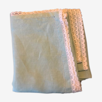 Nappe ancienne et 4 serviettes assorties