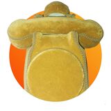 Coque velours ocre- jaune pour téléphone ancien vintage
