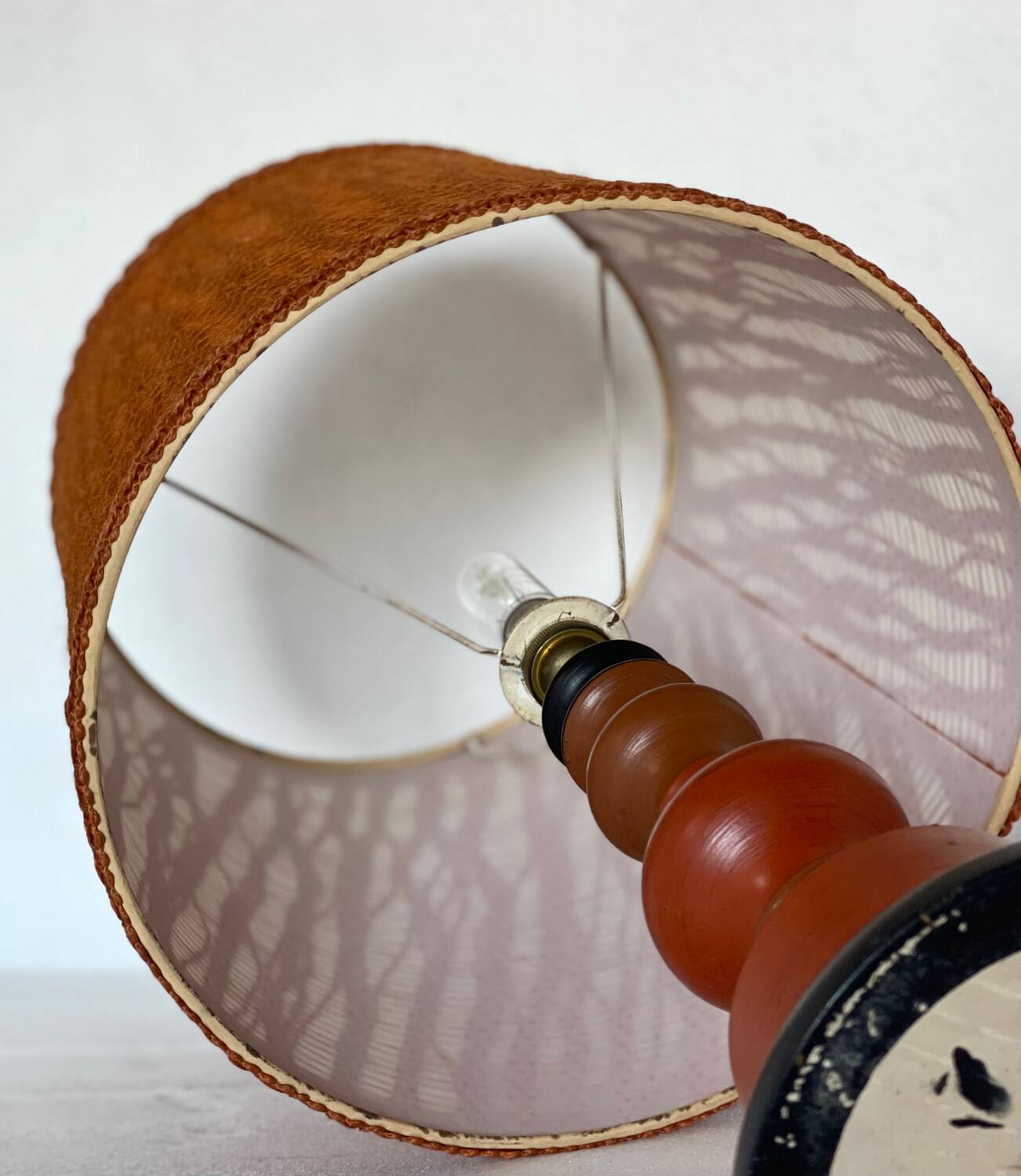 Lampe en bois tourné 1970’s.