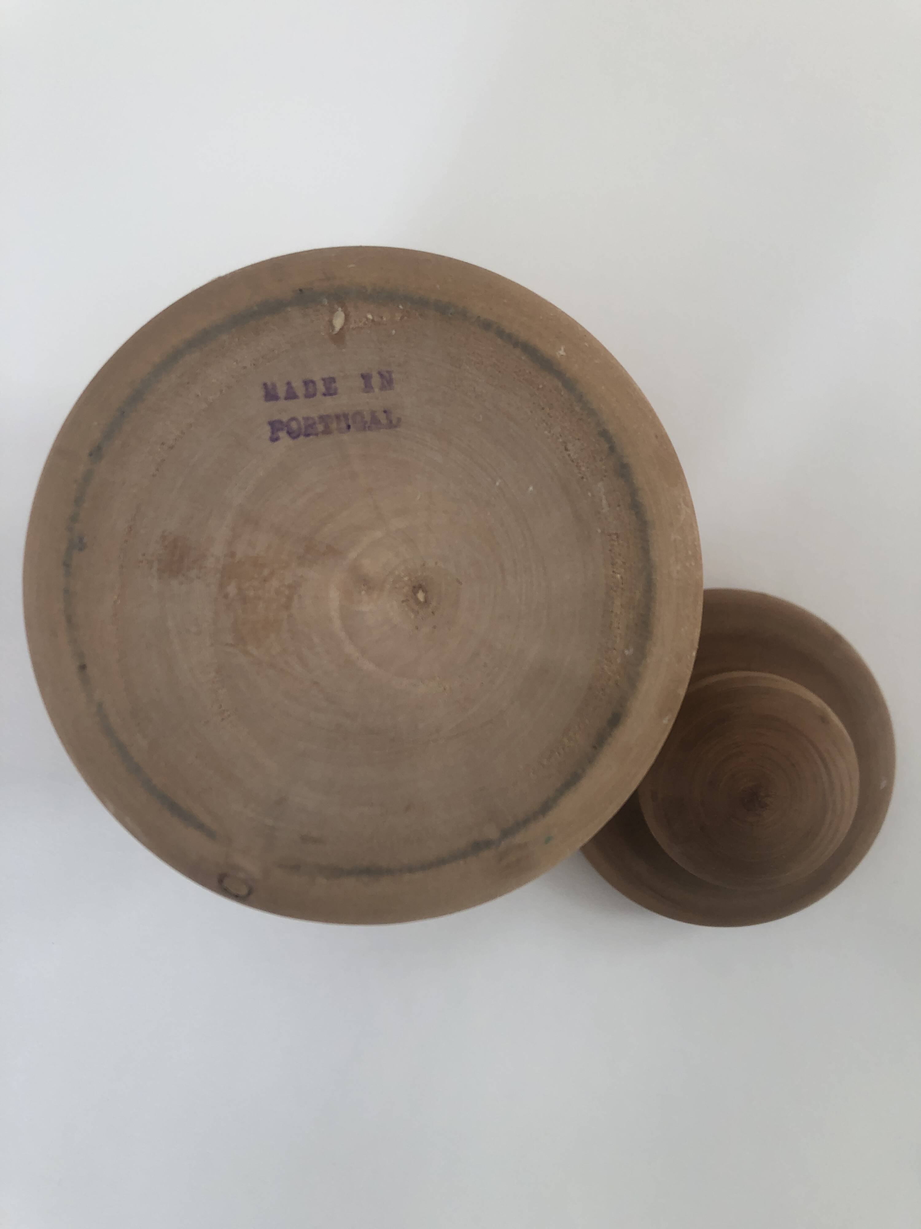 large pot with turned wooden lid
