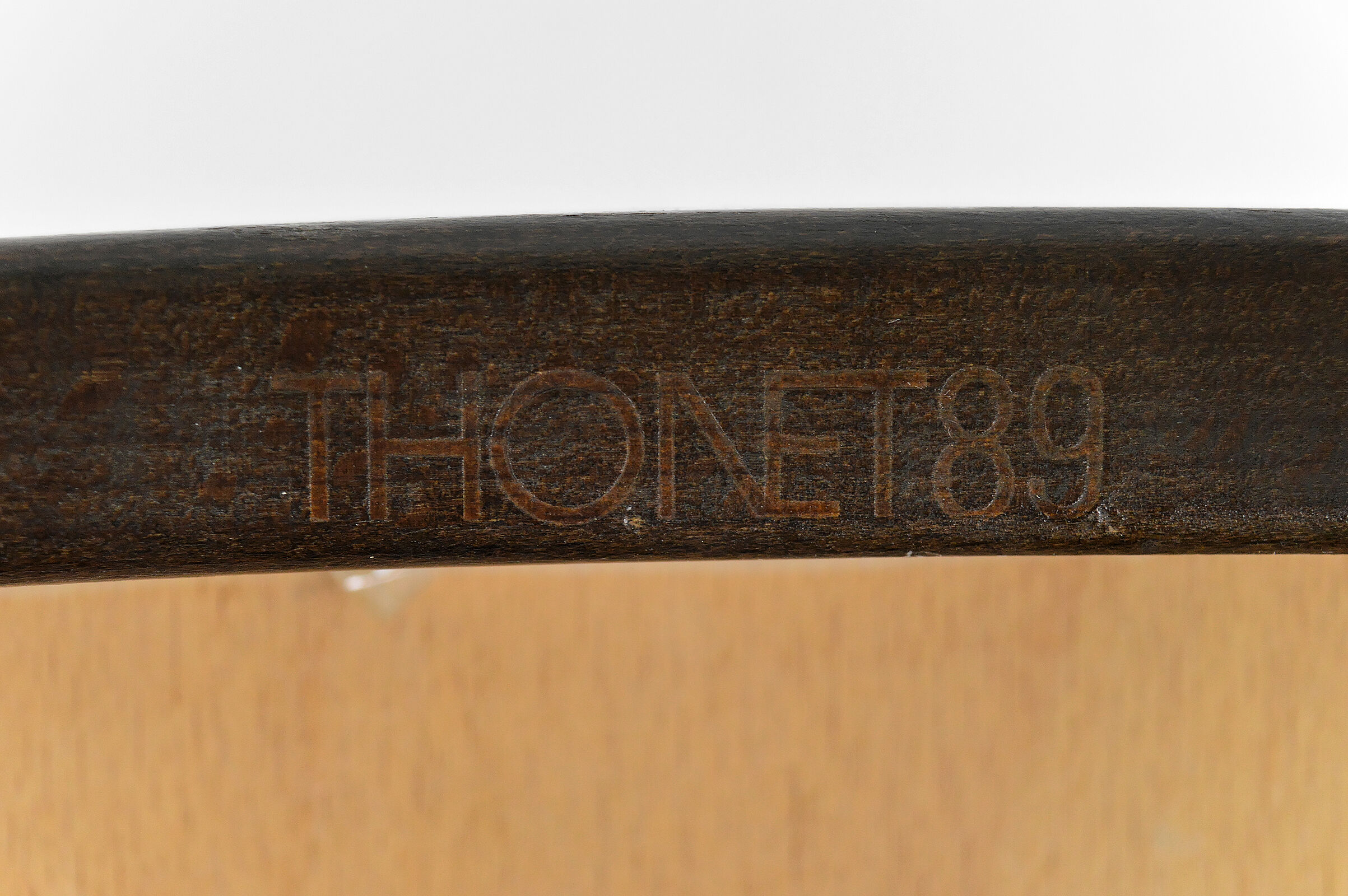 Set of 4 Thonet chairs in curved wood with decorated seats