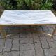 Marble and brass coffee table