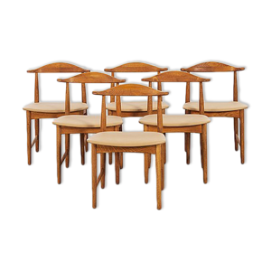 Suite de 6 chaises scandinaves