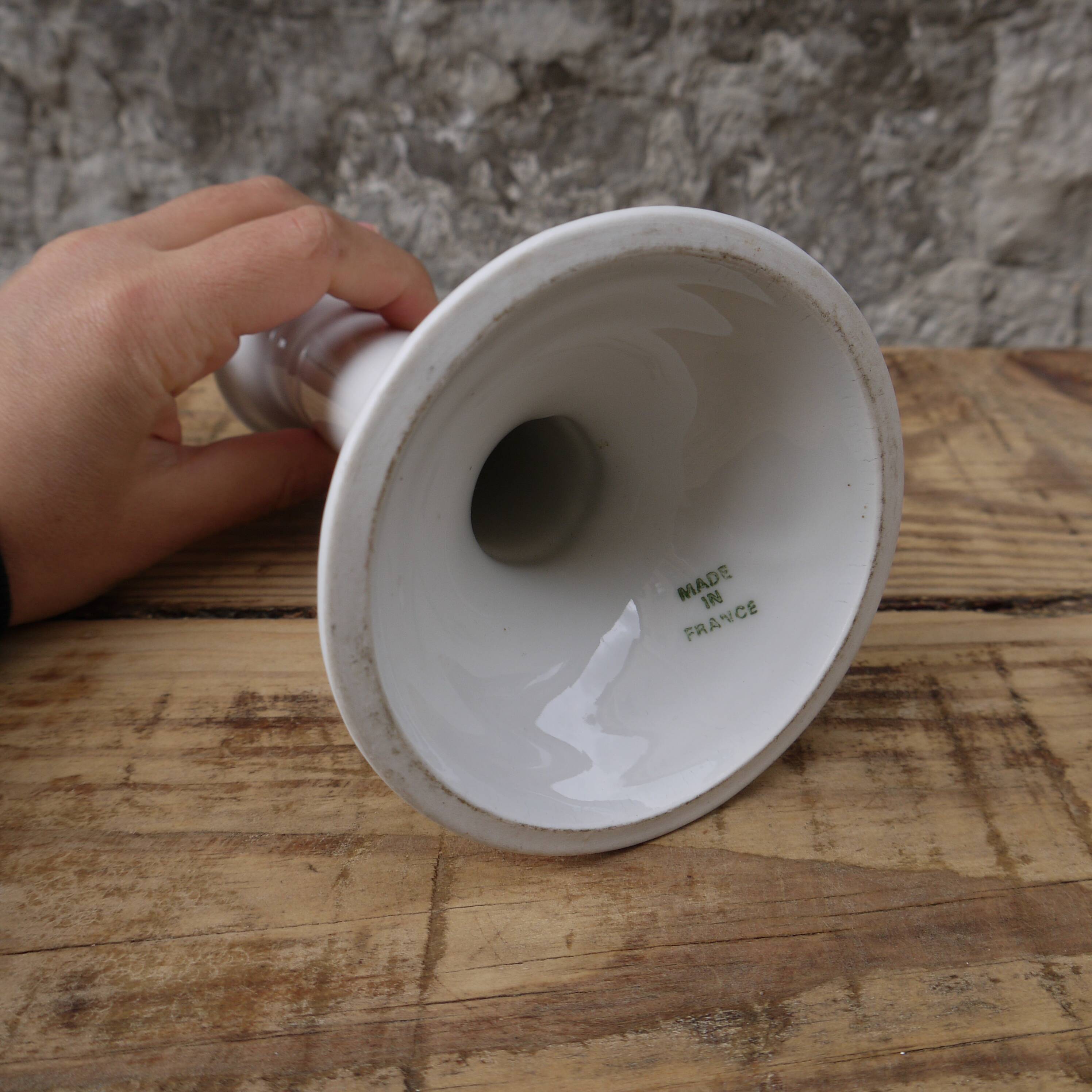 White porcelain candlestick