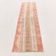 Tapis pour couloir rouge et beige, tapis vintage coureur, 70x289 cm