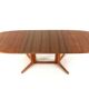 Large oval extendable dining table Gudme Danish design in teak - restored