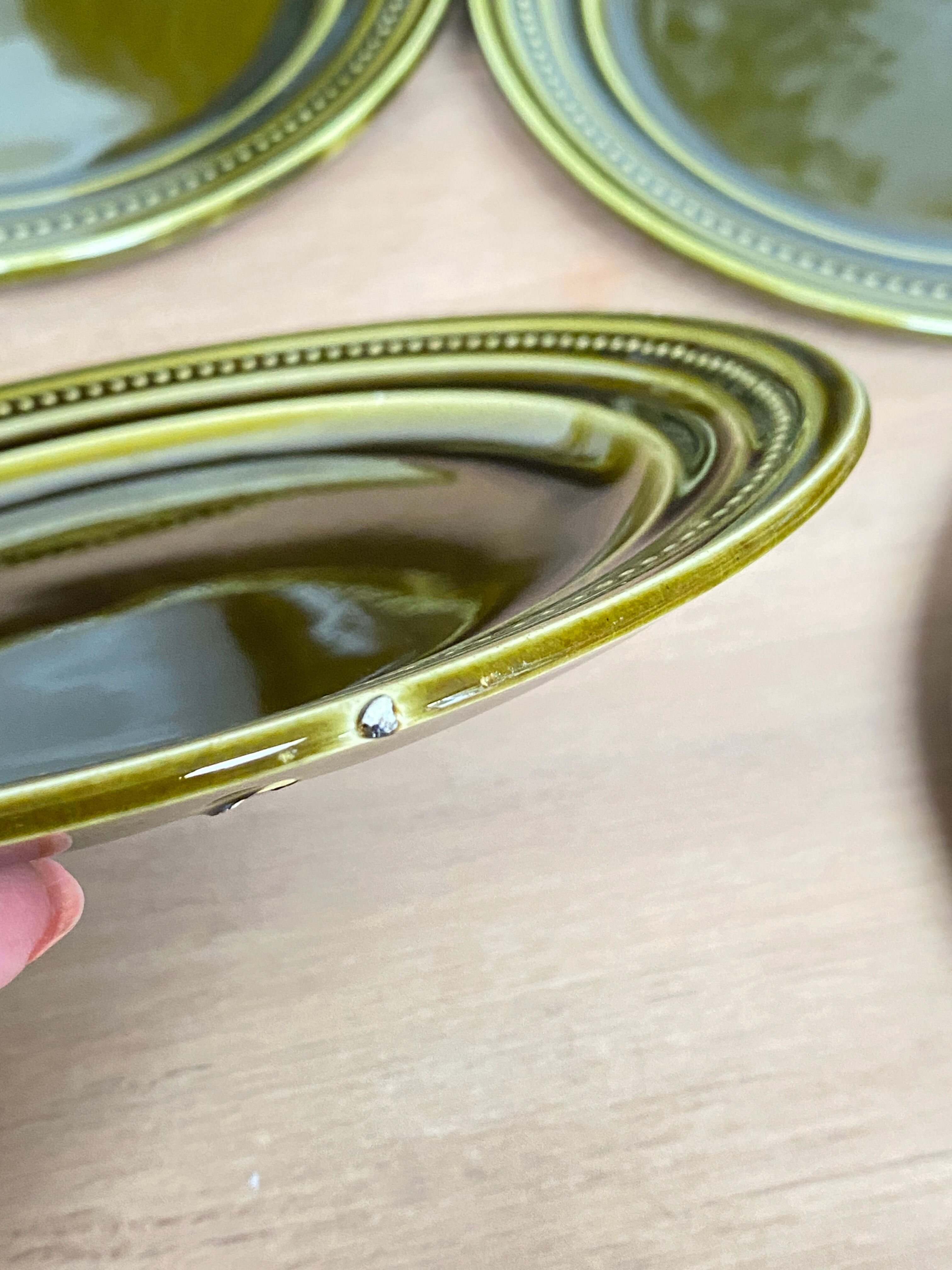 Set of 6 dessert plates in earthenware of St Amand