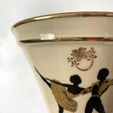 Vase ancien "danseurs " en verre opalin st uze