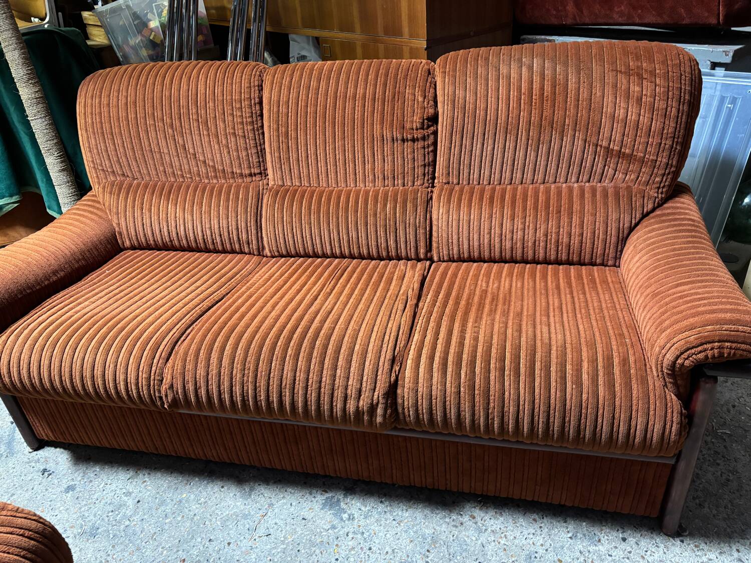 Vintage velvet sofa