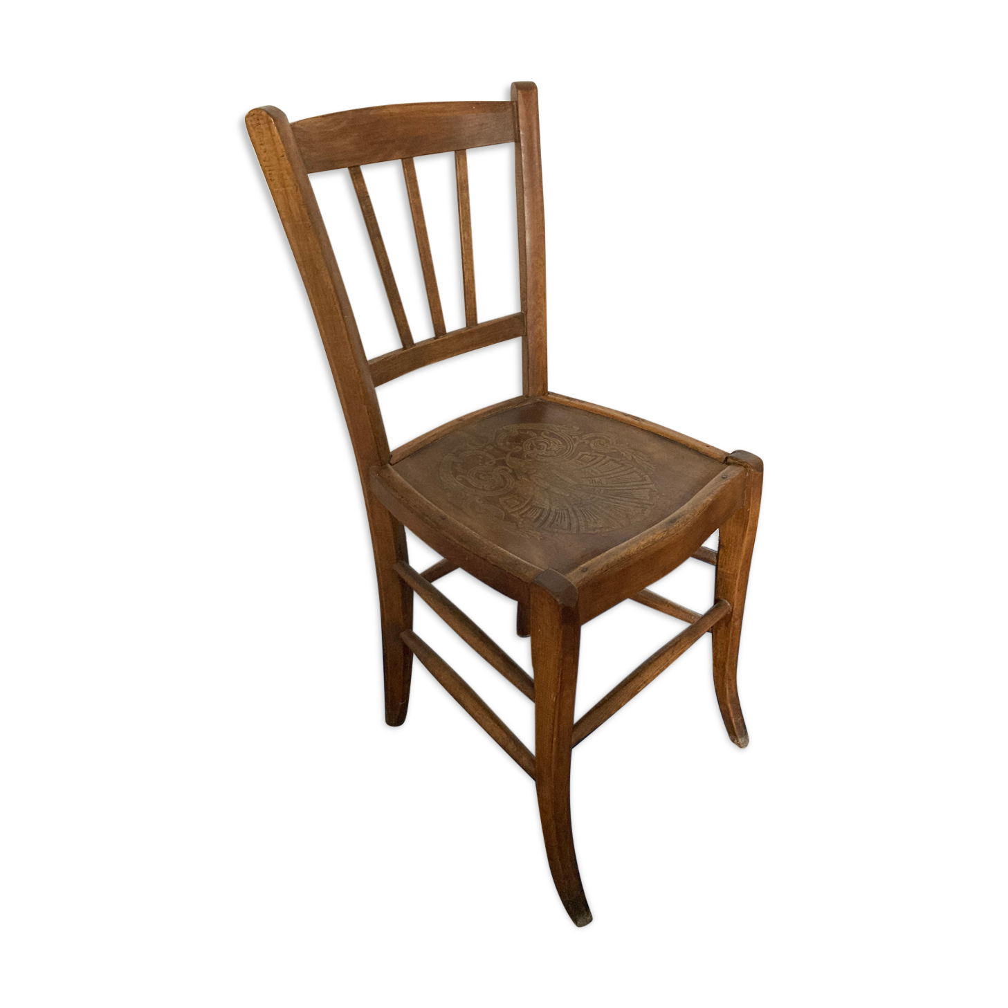 Vintage wooden bistro chair sitting shell