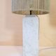 Pair of marble lamps from the 60s and their rope lampshades.