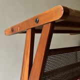 Bar cart in metal and oak by Jullian, designed in France 1960.