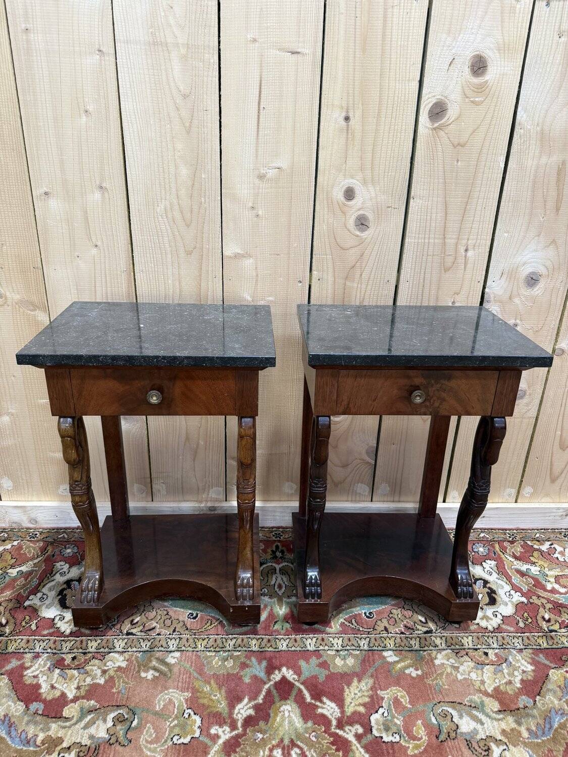 Pair of Empire-style bedside tables