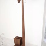 Lampadaire en chêne Français avec rangement coin lecture