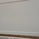 White double bed in contemporary wood, 160x200 cm