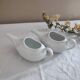 Duo de saucières porcelaine blanche ancien biberon malade
