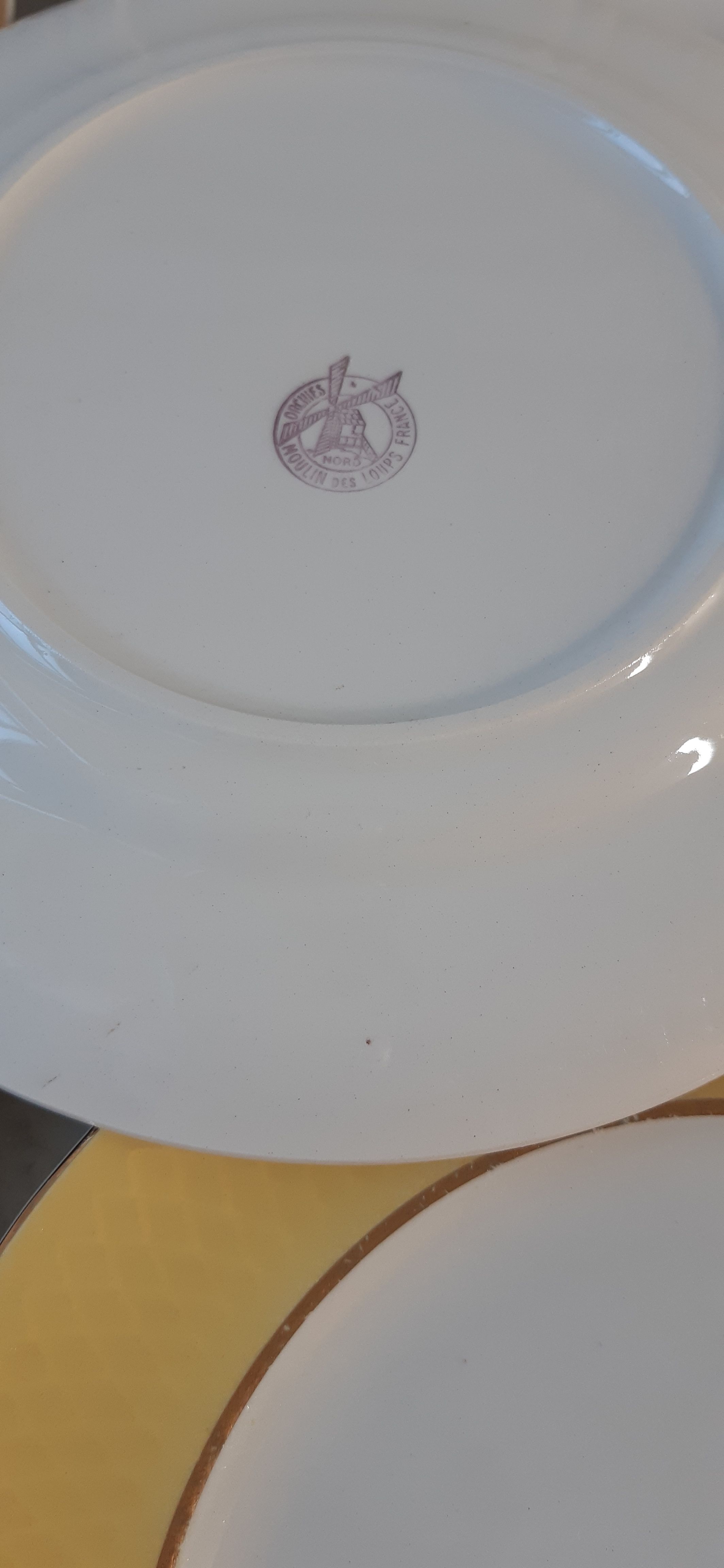 Set of 6 dessert plates Moulins des Loups 50s