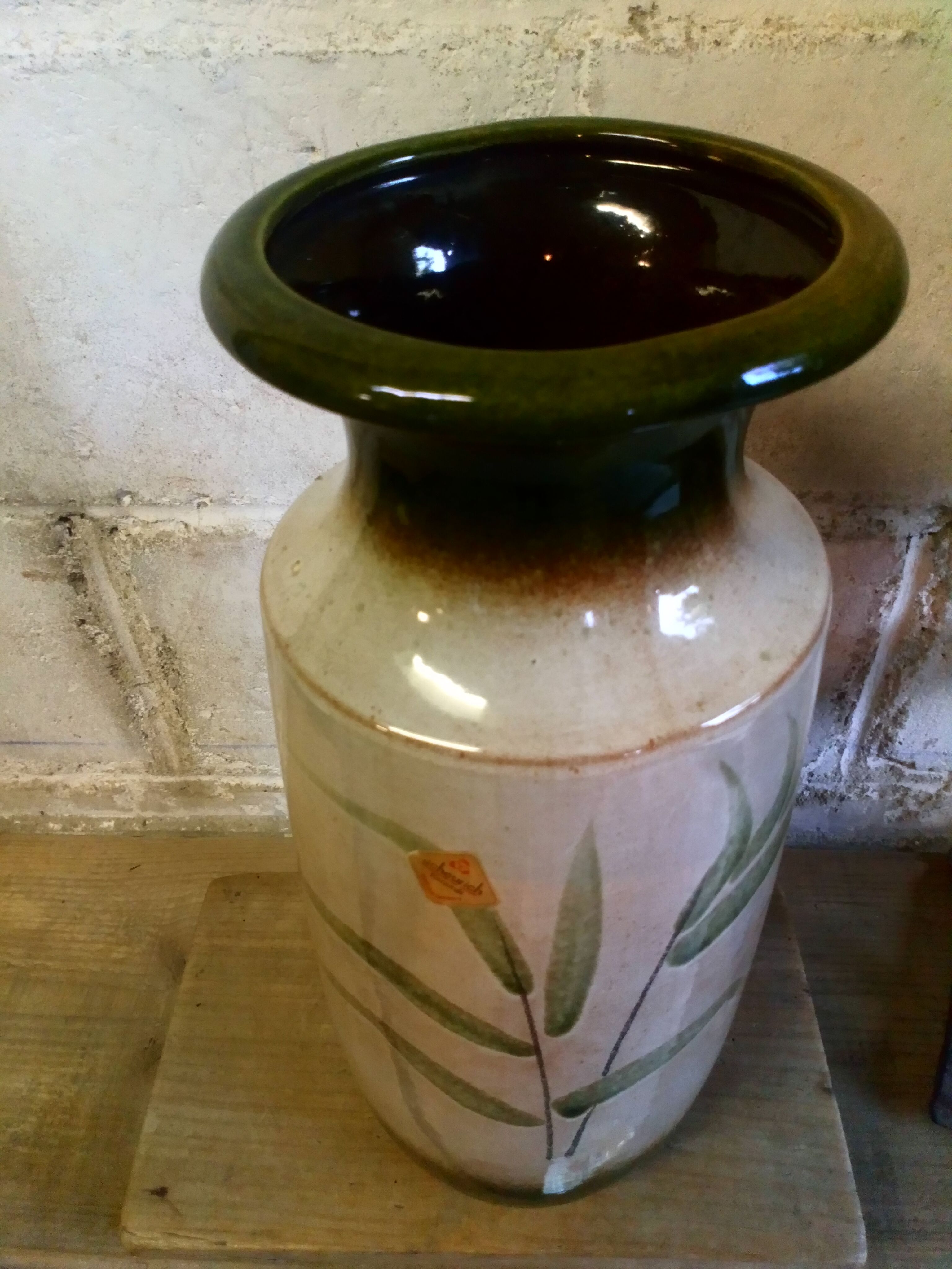 Vintage West Germany ceramic bamboo vase